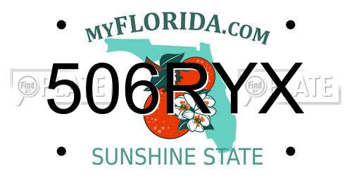 506RYX Florida License Plate