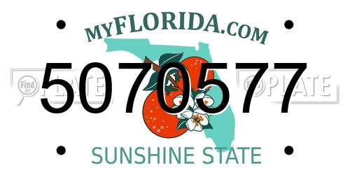 5070577 Florida License Plate