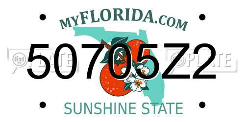 50705Z2 Florida License Plate