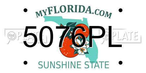 5076PL Florida License Plate