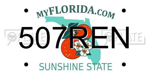 507REN Florida License Plate