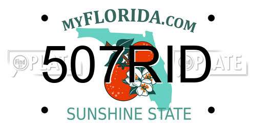 507RID Florida License Plate