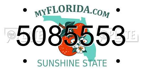 5085553 Florida License Plate