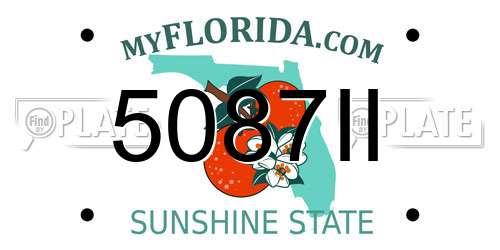 5087II Florida License Plate