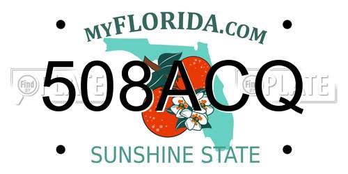 508ACQ Florida License Plate