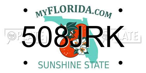 508JRK Florida License Plate