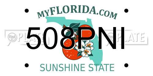 508PNI Florida License Plate