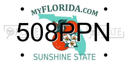 508PPN Florida License Plate