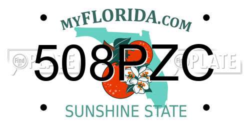 508PZC Florida License Plate