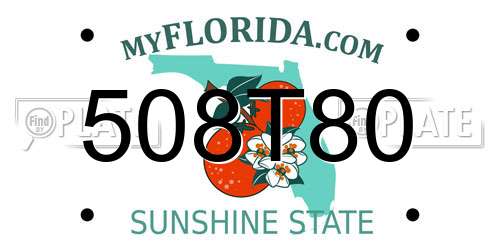 508T80 Florida License Plate