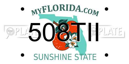 508TII Florida License Plate