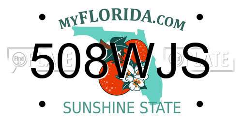 508WJS Florida License Plate
