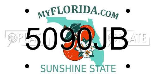 5090JB Florida License Plate