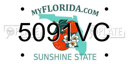 5091VC Florida License Plate