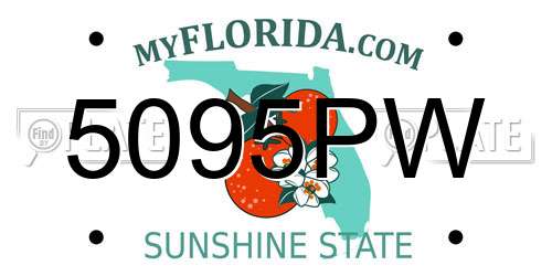 5095PW Florida License Plate