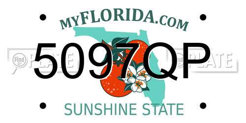 5097QP Florida License Plate