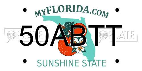 50ABTT Florida License Plate