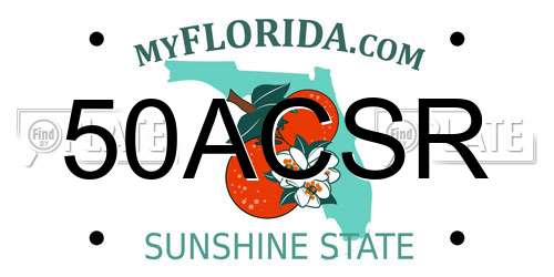 50ACSR Florida License Plate