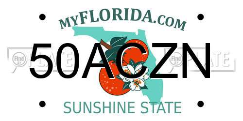 50ACZN Florida License Plate