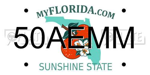 50AEMM Florida License Plate