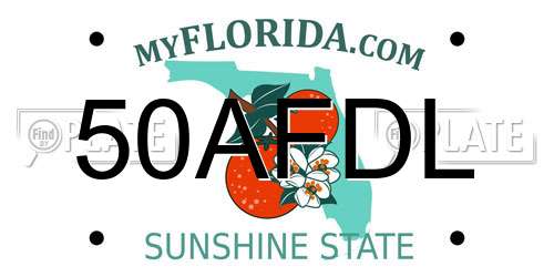 50AFDL Florida License Plate