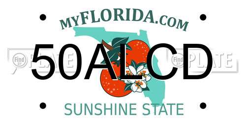 50ALCD Florida License Plate
