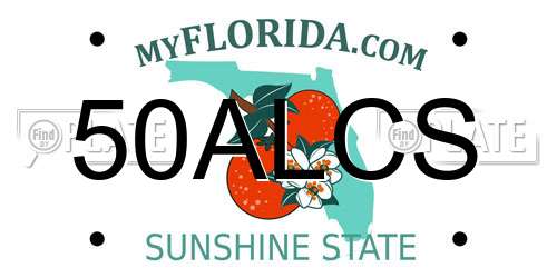50ALCS Florida License Plate