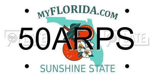 50ARPS Florida License Plate