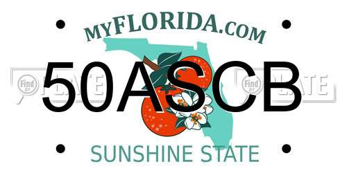 50ASCB Florida License Plate
