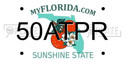 50ATPR Florida License Plate