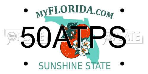 50ATPS Florida License Plate