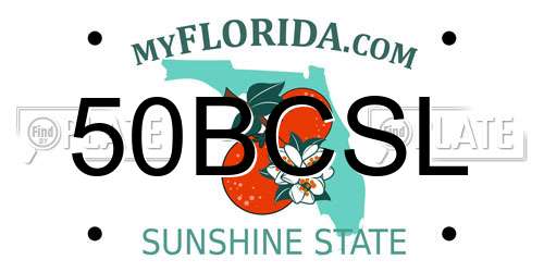 50BCSL Florida License Plate