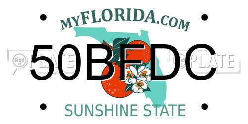 50BFDC Florida License Plate