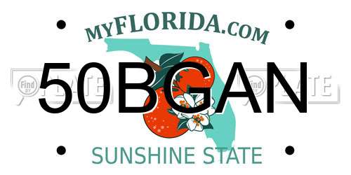 50BGAN Florida License Plate
