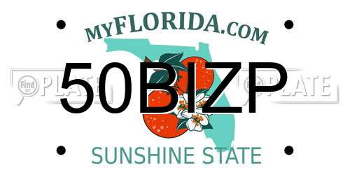 50BIZP Florida License Plate