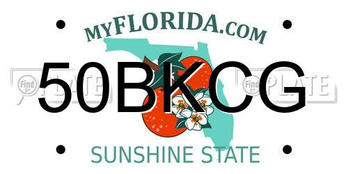 50BKCG Florida License Plate