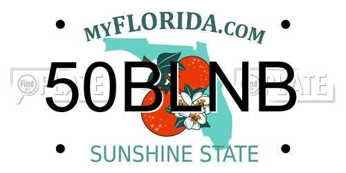 50BLNB Florida License Plate