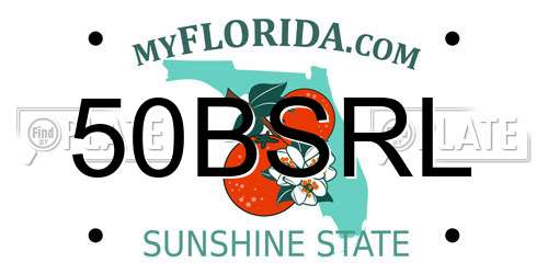 50BSRL Florida License Plate