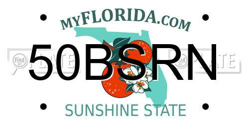 50BSRN Florida License Plate