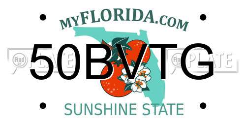 50BVTG Florida License Plate