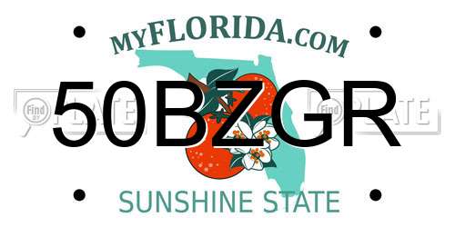 50BZGR Florida License Plate