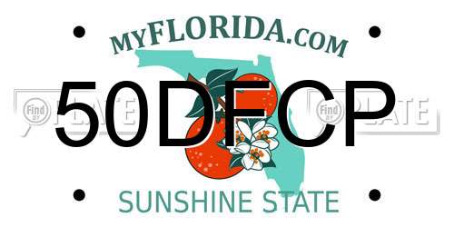 50DFCP Florida License Plate