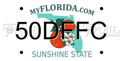 50DFFC Florida License Plate