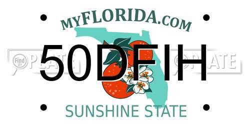 50DFIH Florida License Plate