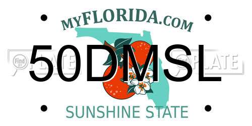 50DMSL Florida License Plate