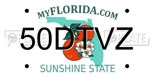50DTVZ Florida License Plate