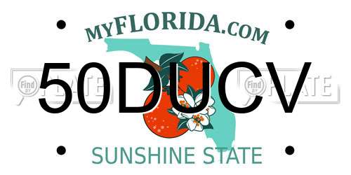 50DUCV Florida License Plate