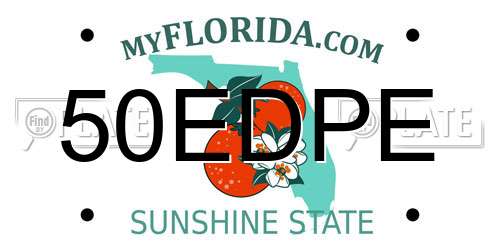 50EDPE Florida License Plate