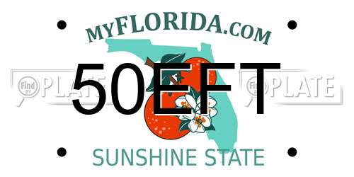 50EFT Florida License Plate