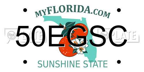 50EGSC Florida License Plate